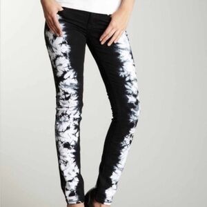 J. Brand Black Tie Dye Twill Skinny Jeans